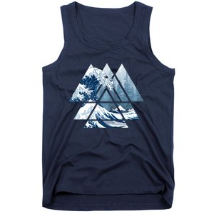 The Great Sacred Geometry Triangles Misty Forest Wave Tank Top