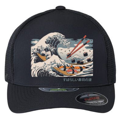 The Great Sushi Wave Flexfit Unipanel Trucker Cap