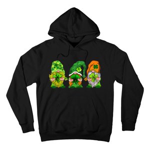 Three Gnomes Shamrock Happy St Patrick's Day Hoodie