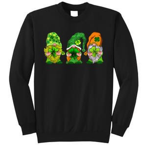 Three Gnomes Shamrock Happy St Patrick's Day Sweatshirt