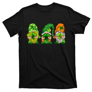 Three Gnomes Shamrock Happy St Patrick's Day T-Shirt