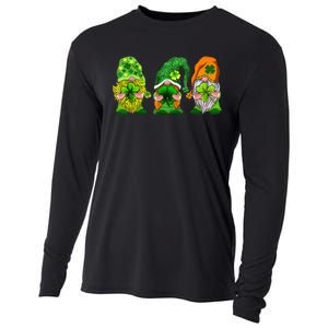 Three Gnomes Shamrock Happy St Patrick's Day Cooling Performance Long Sleeve Crew