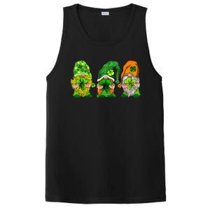 Three Gnomes Shamrock Happy St Patrick's Day PosiCharge Competitor Tank