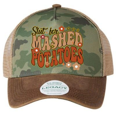 Thanksgiving Groovy Slut For Mashed Potatoes Legacy Tie Dye Trucker Hat