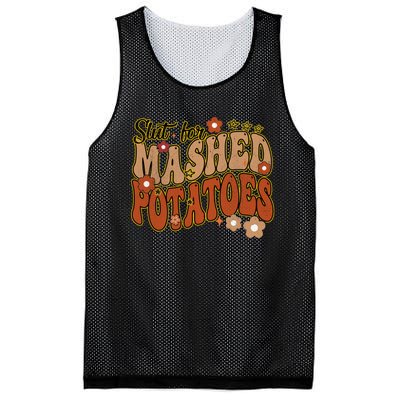 Thanksgiving Groovy Slut For Mashed Potatoes Mesh Reversible Basketball Jersey Tank