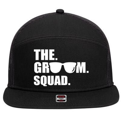 The Groom Squad Bachelor Party Great Gift 7 Panel Mesh Trucker Snapback Hat