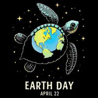 Turtle Globe Shell Happy Earth Day 2025 Save The Planet Flat Bill Trucker Hat