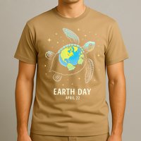 Turtle Globe Shell Happy Earth Day 2025 Save The Planet T-Shirt