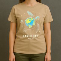 Turtle Globe Shell Happy Earth Day 2025 Save The Planet T-Shirt