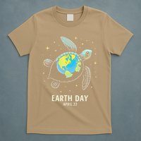 Turtle Globe Shell Happy Earth Day 2025 Save The Planet T-Shirt