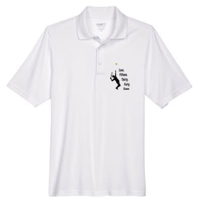 Tennis Game Score Love Fifteen Thirty Forty Game Serve Men's Origin Performance Piqué Polo