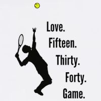 Tennis Game Score Love Fifteen Thirty Forty Game Serve T-Shirt