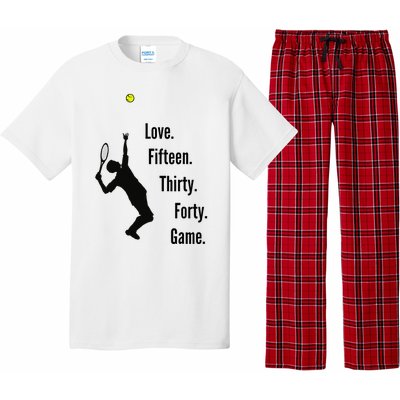 Tennis Game Score Love Fifteen Thirty Forty Game Serve Pajama Set