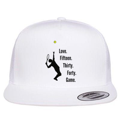 Tennis Game Score Love Fifteen Thirty Forty Game Serve Flatbill Hat