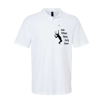 Tennis Game Score Love Fifteen Thirty Forty Game Serve Softstyle Adult Sport Polo