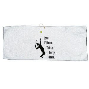 Tennis Game Score Love Fifteen Thirty Forty Game Serve Large Microfiber Waffle Golf Towel