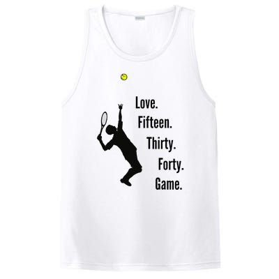 Tennis Game Score Love Fifteen Thirty Forty Game Serve PosiCharge Competitor Tank