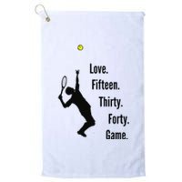 Tennis Game Score Love Fifteen Thirty Forty Game Serve Platinum Collection Golf Towel