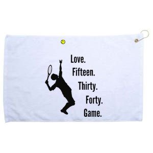 Tennis Game Score Love Fifteen Thirty Forty Game Serve Grommeted Golf Towel