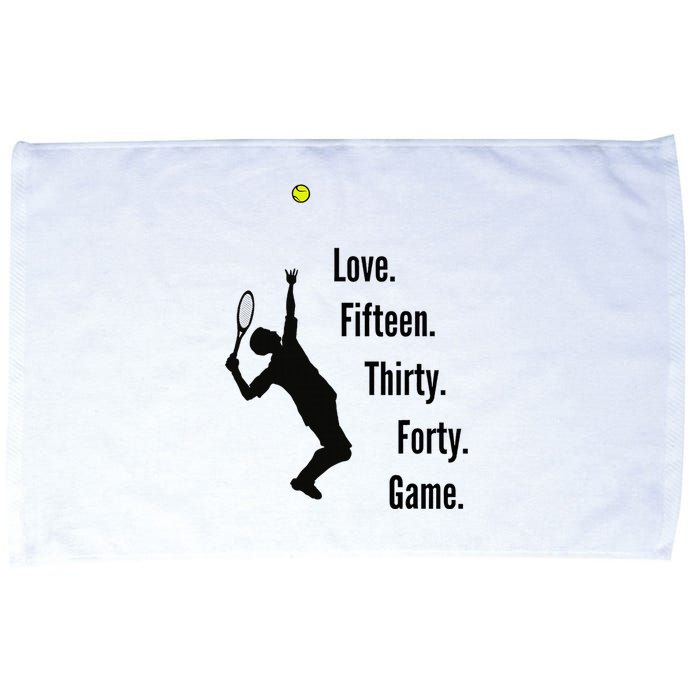 Tennis Game Score Love Fifteen Thirty Forty Game Serve Microfiber Hand Towel