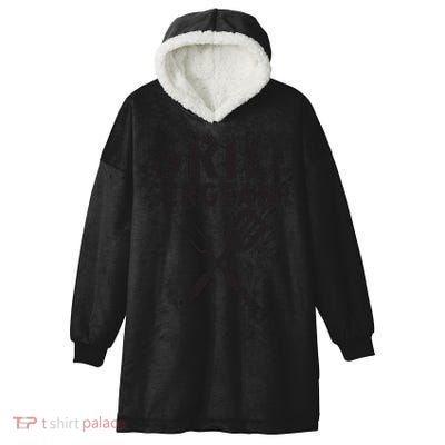 THE GRILL SERGEANT T Funny Father's Day BBQ Dad Joke Hooded Wearable Blanket