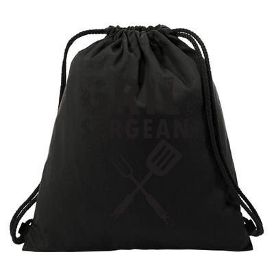 THE GRILL SERGEANT T Funny Father's Day BBQ Dad Joke Drawstring Bag