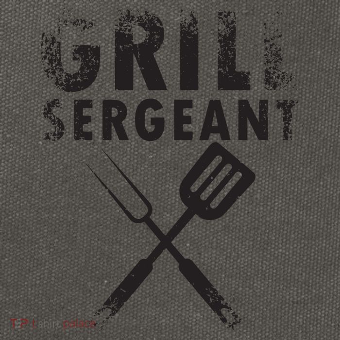 THE GRILL SERGEANT T Funny Father's Day BBQ Dad Joke Cotton Canvas Backpack