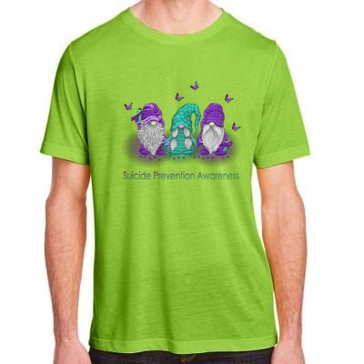 Three Gnome Suicide Prevention Awareness Ribbon Teal Purple Great Gift Adult ChromaSoft Performance T-Shirt