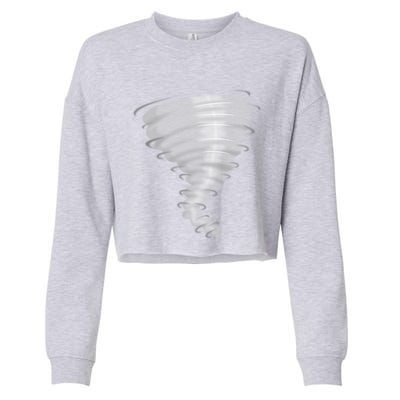 Tornado Gift Storm Chaser Gift Scary Weather Hurricane Great Gift Cropped Pullover Crew