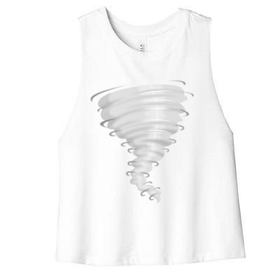 Tornado Gift Storm Chaser Gift Scary Weather Hurricane Great Gift Women's Racerback Cropped Tank