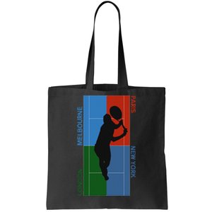 Tennis Grand Slam Courts Tote Bag