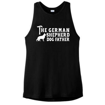 The German Shepherd Dog Father Ladies PosiCharge Tri-Blend Wicking Tank