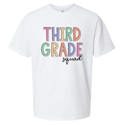 Third Grade Squad Teachers 3rd Grade Back to School Sueded Cloud Jersey T-Shirt