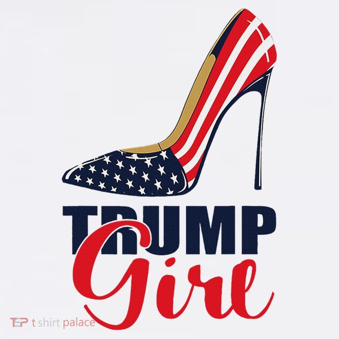 Trump Girl Stilettos High Heel American Flag Trump 2024 Flatbill Hat