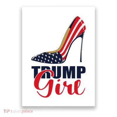 Trump Girl Stilettos High Heel American Flag Trump 2024 Poster