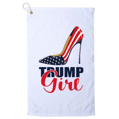 Trump Girl Stilettos High Heel American Flag Trump 2024 Golf Towel