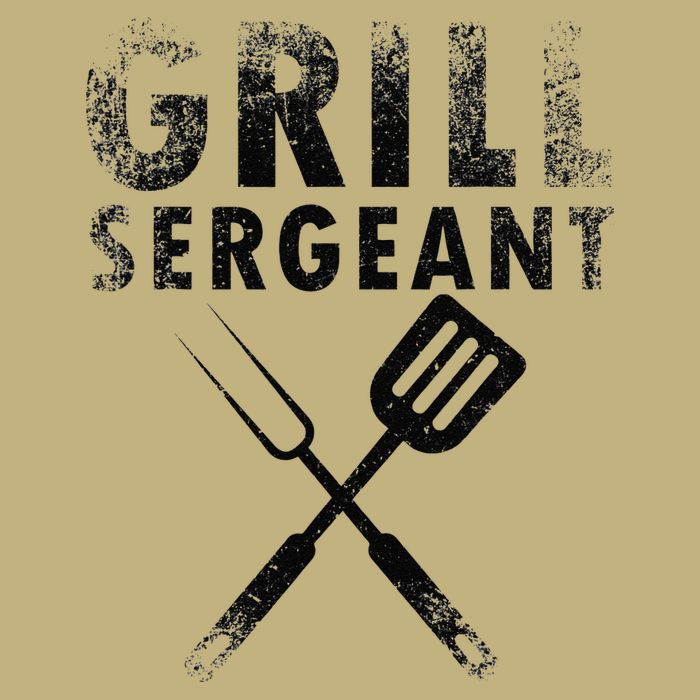 THE GRILL SERGEANT Funny Fathers Day BBQ Dad Joke Cooling Performance Crew T-Shirt
