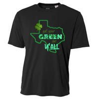 Texan Gift St Patty's Get Your Green On Y'all Cute Cooling Performance Crew T-Shirt