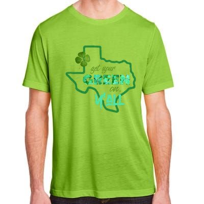 Texan Gift St Patty's Get Your Green On Y'all Cute Adult ChromaSoft Performance T-Shirt