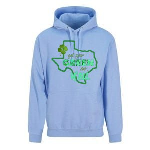 Texan Gift St Patty's Get Your Green On Y'all Cute Unisex Surf Hoodie