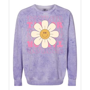 Taylor Groovy Sunflower Retro Colorblast Crewneck Sweatshirt