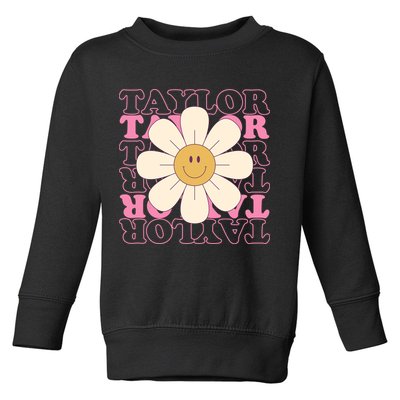 Taylor Groovy Sunflower Retro Toddler Sweatshirt