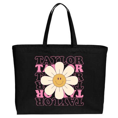 Taylor Groovy Sunflower Retro Cotton Canvas Jumbo Tote