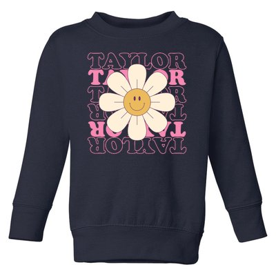 Taylor Groovy Sunflower Retro Toddler Sweatshirt