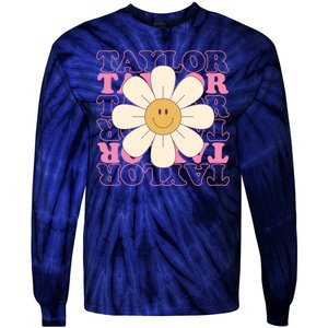 Taylor Groovy Sunflower Retro Tie-Dye Long Sleeve Shirt