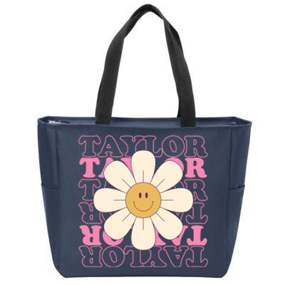 Taylor Groovy Sunflower Retro Zip Tote Bag