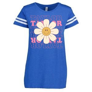 Taylor Groovy Sunflower Retro Enza Ladies Jersey Football T-Shirt