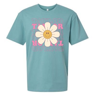 Taylor Groovy Sunflower Retro Sueded Cloud Jersey T-Shirt