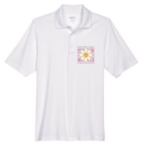 Taylor Groovy Sunflower Retro Men's Origin Performance Pique Polo