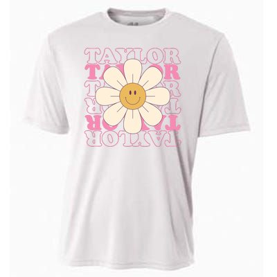 Taylor Groovy Sunflower Retro Cooling Performance Crew T-Shirt